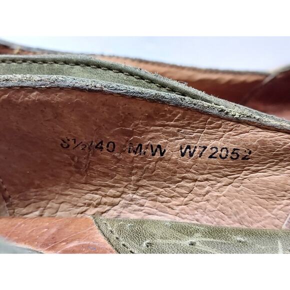 Born Womens | Green | Leather Round Toe Floral Ballet Flat Size 8.5 - Picture 10 of 12